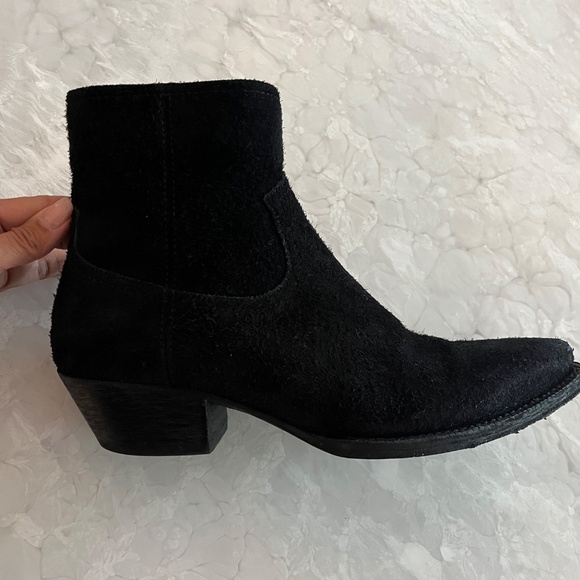 Saint Laurent Black Suede Boots - Picture 2 of 12